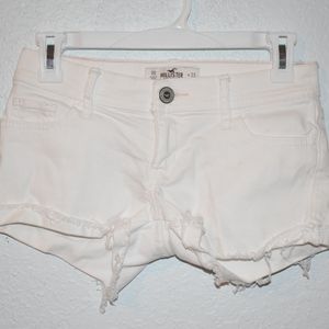 White Jean Shorts